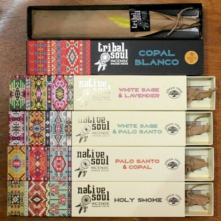 Bâtons d'Encens Tribal Soul - Sauge Blanche + Palo Santo