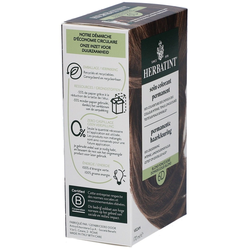 Herbatint 6D blond foncé doré