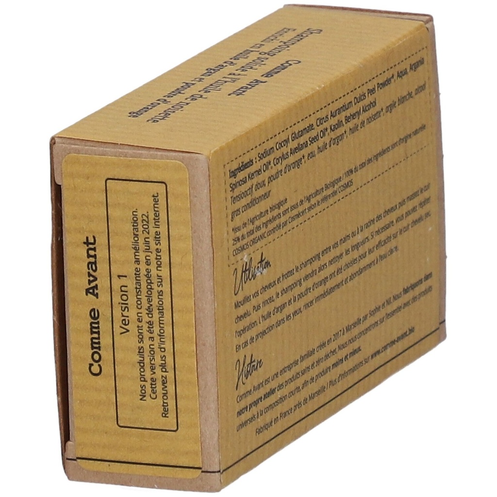 Shampoing solide à l'huile d'argan (cheveux secs) - 70 g - Comme Avant