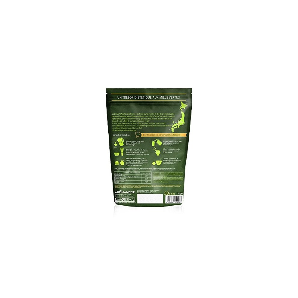 The vert matcha poudre bio 50g - Aromandise