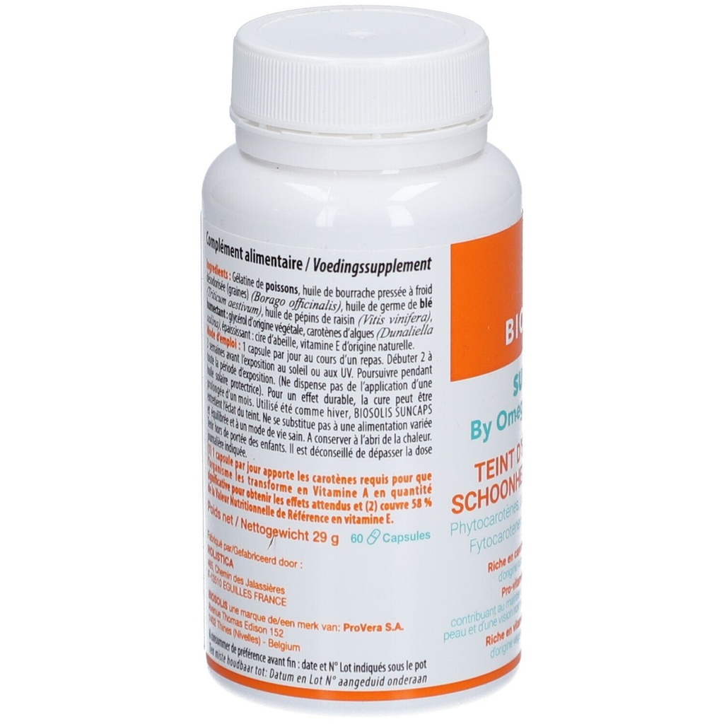 Biosolis Suncaps Schoonheid & Zomertint 60 Capsules