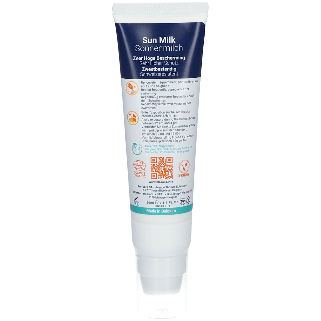 Biosolis Sport Sun Milk SPF 50+ 50 Ml
