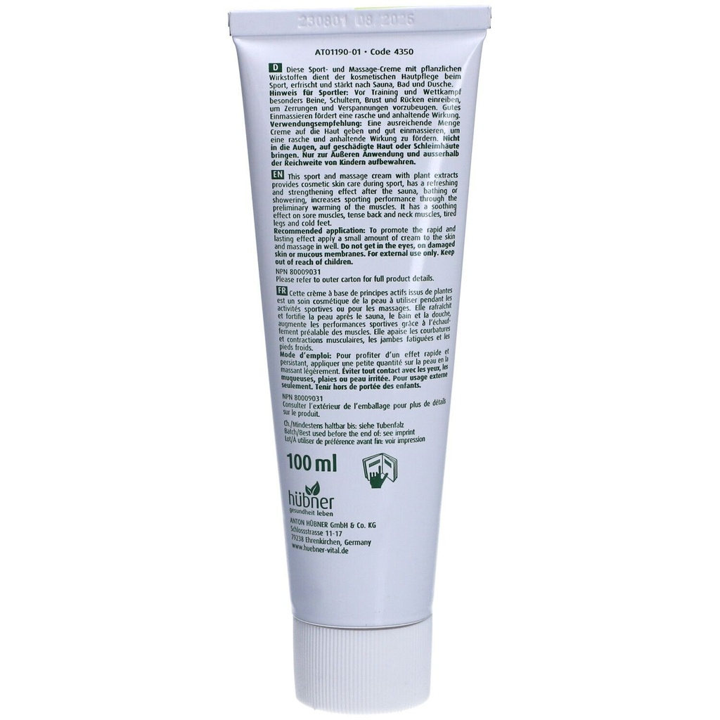 Hübner Arnica Cream 100 Crème