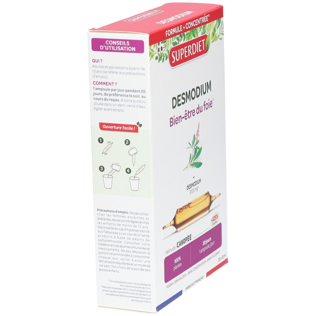 Superdiet Desmodium 20x10 Drinkbare Ampoules