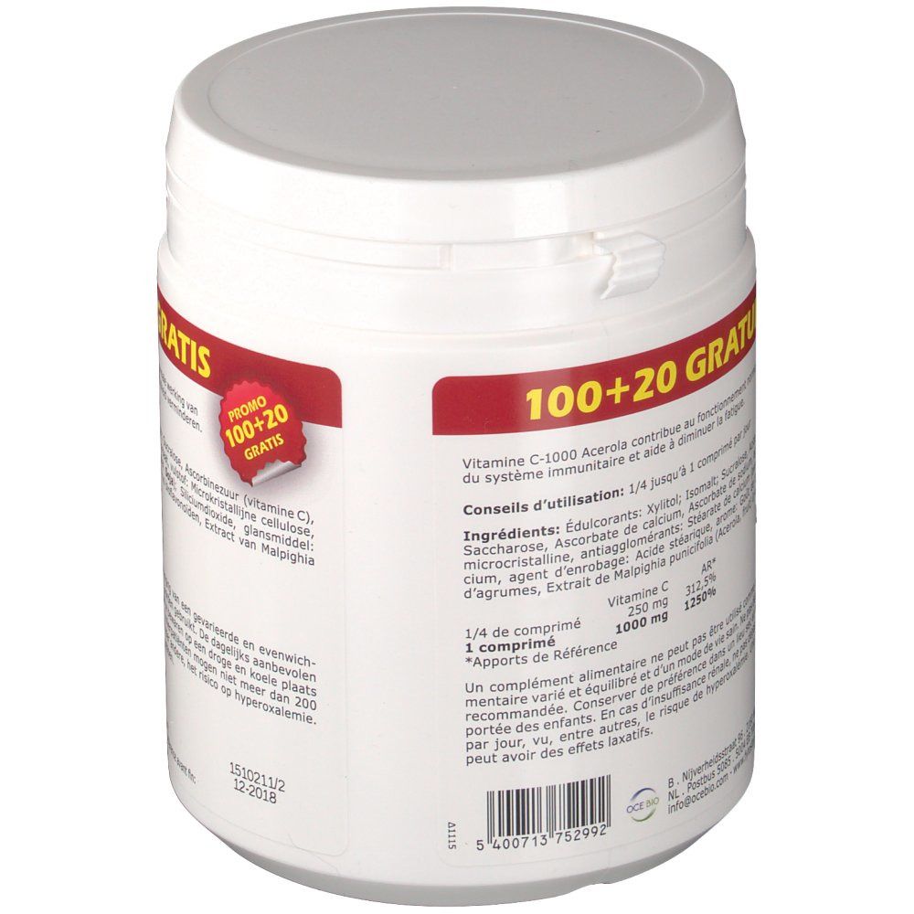 Fytostar Acerola C 1000 - 100+ 20 comprimés à Mâcher