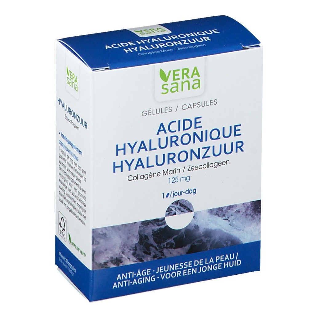 Vera Sana Acide hyaluronique + collagne marin 30 gél.