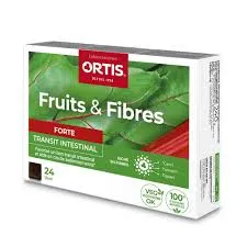 Fruits et fibres 24 forte cubes à mâcher