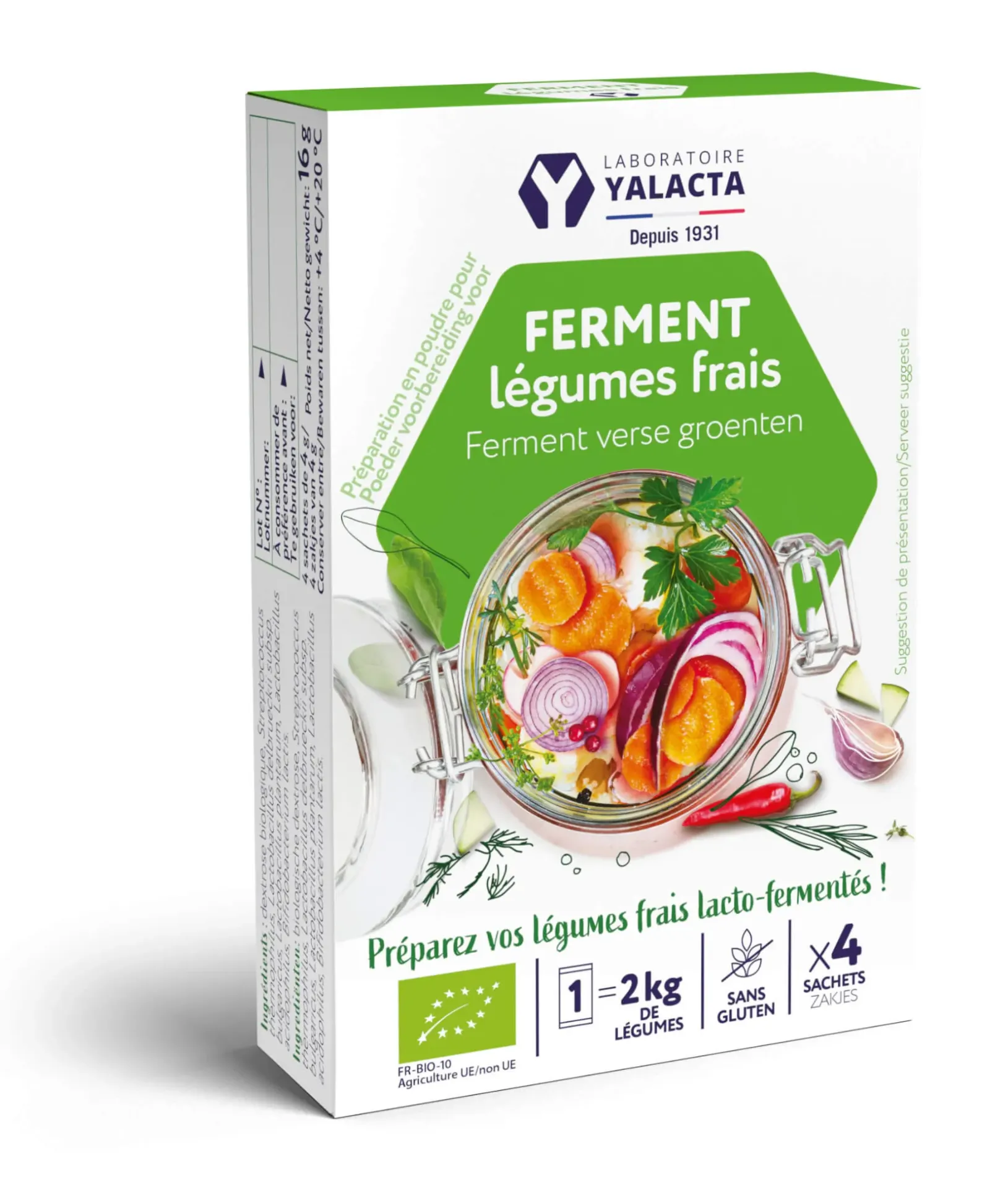 Ferment légumes frais lacto-fermentés bio* Yalacta