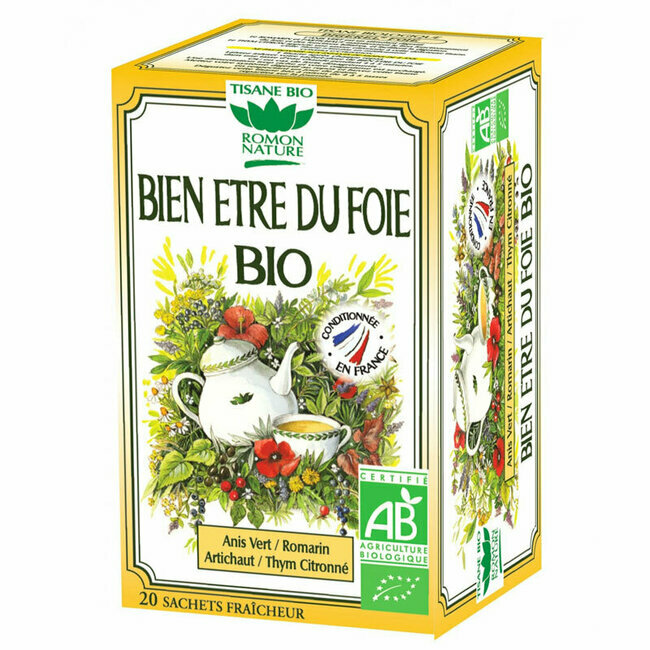 Romon Nature Tisane Bien être du foie 20 sachets 32g