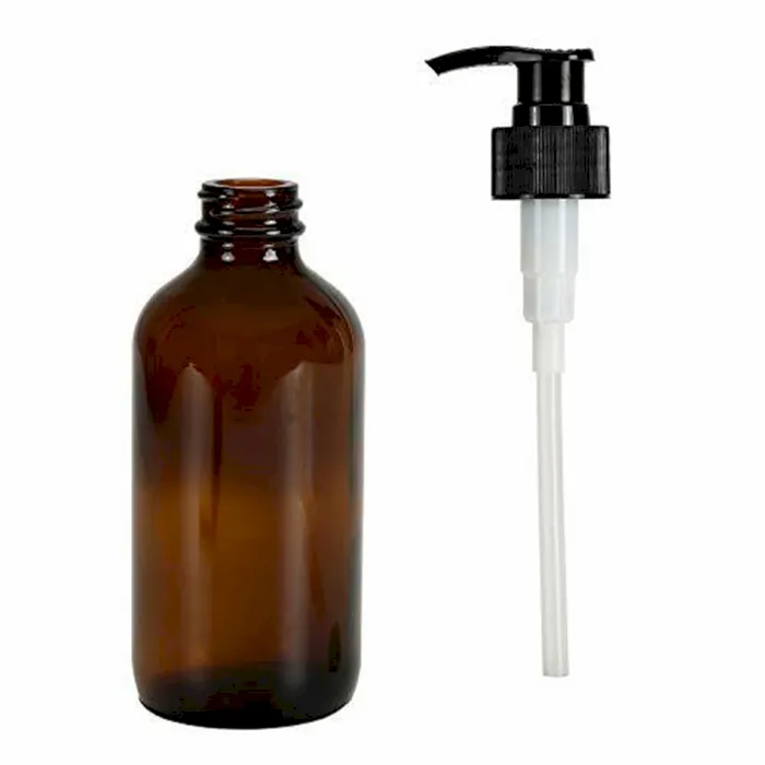 Flacon ambrée avec pompe pour massage 250ml