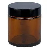 Pot crème ou baume verre ambré 180ml