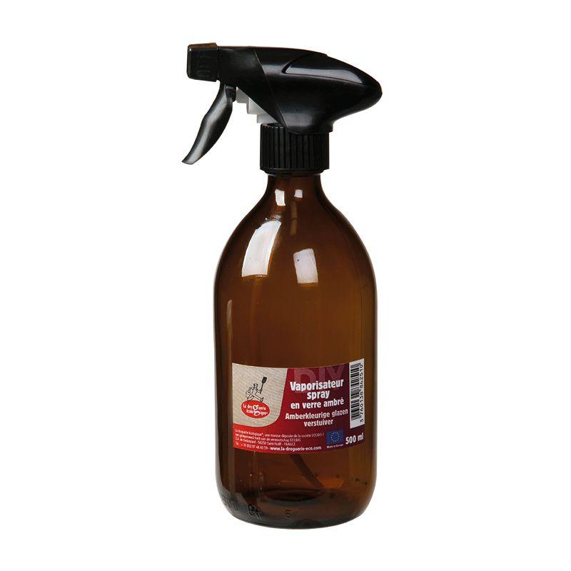 Vaporisateur spray en verre ambré 500 ml
