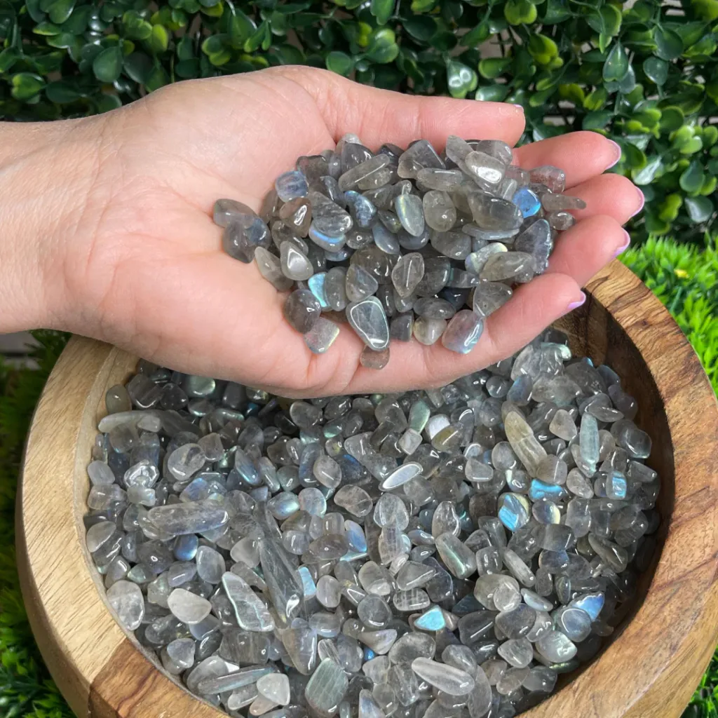 Chips labradorite 50g – éclats naturels pour décoration, créations & rituels