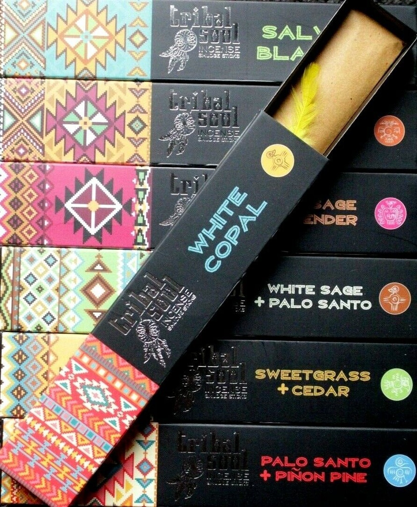 Bâtons d'Encens Tribal Soul - Sauge Blanche + Palo Santo