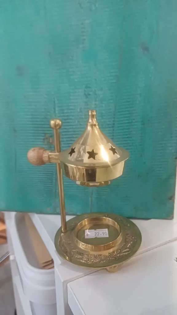 Encensoir laiton avec bougie chauffe plat