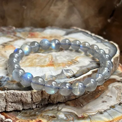 Bracelet 'AA' Labradorite perles 8mm - Intuition