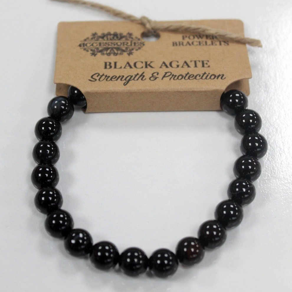 Bracelet de Puissance - Agate Noire : Force et Protection