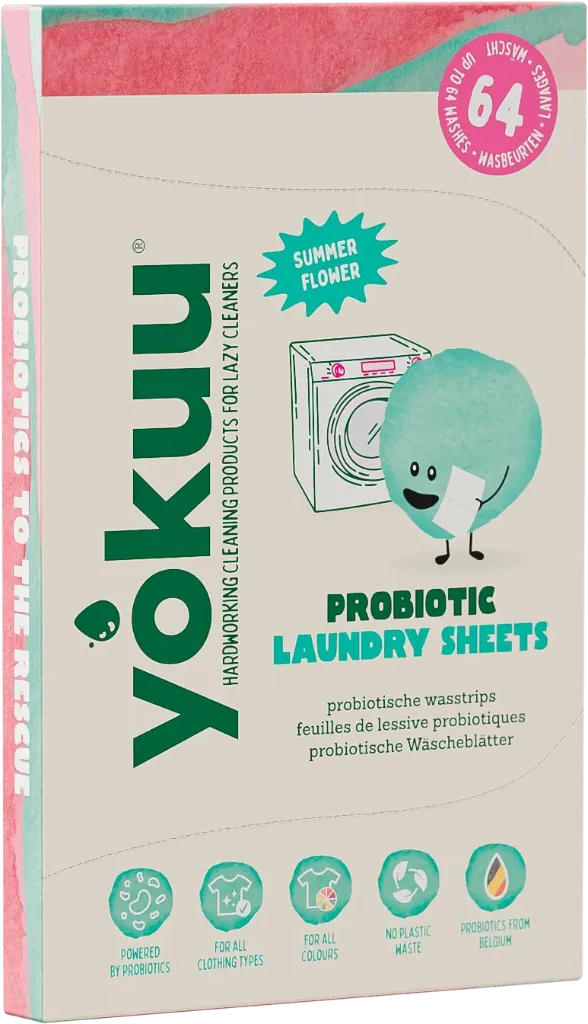 Yokuu – Feuilles de lessive probiotiques – 32 feuilles (Fleur d'été)
