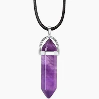 Collier en pointe pierre semi précieuse