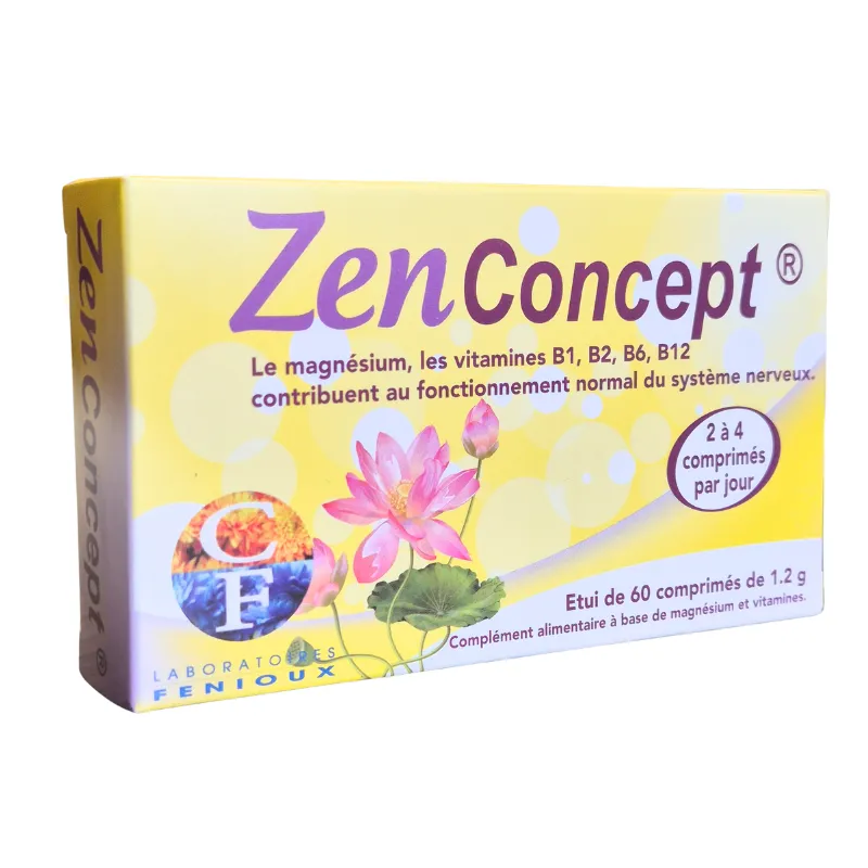 Zen Concept – Magnésium & Cofacteurs 60 comprimés
