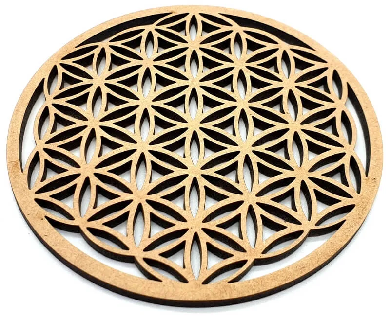 Fleur de vie 6cm diamètre en bois