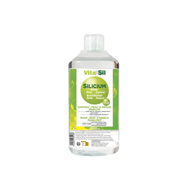 Vitasil Organic Silicium Cheveux, Peaux & Ongles 500ml