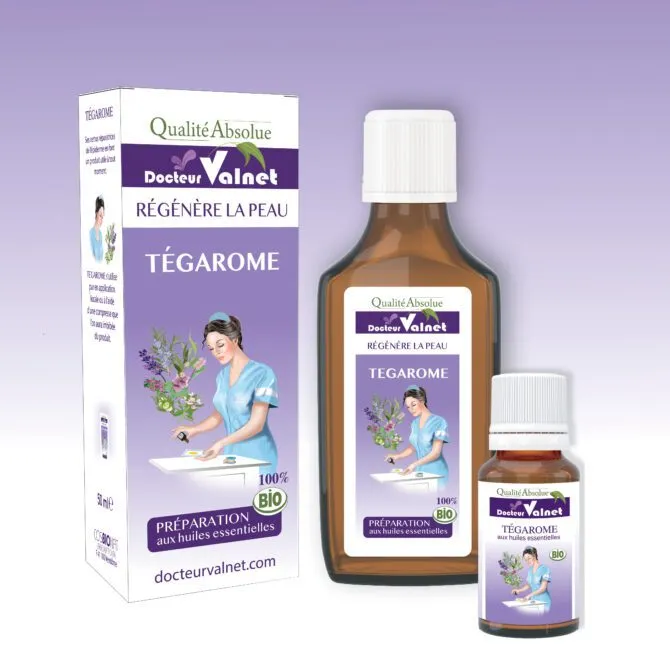 Tégarôme Régénération Cutanée Bio – Synergie d’huiles essentielles – 50 ml | Dr Valnet