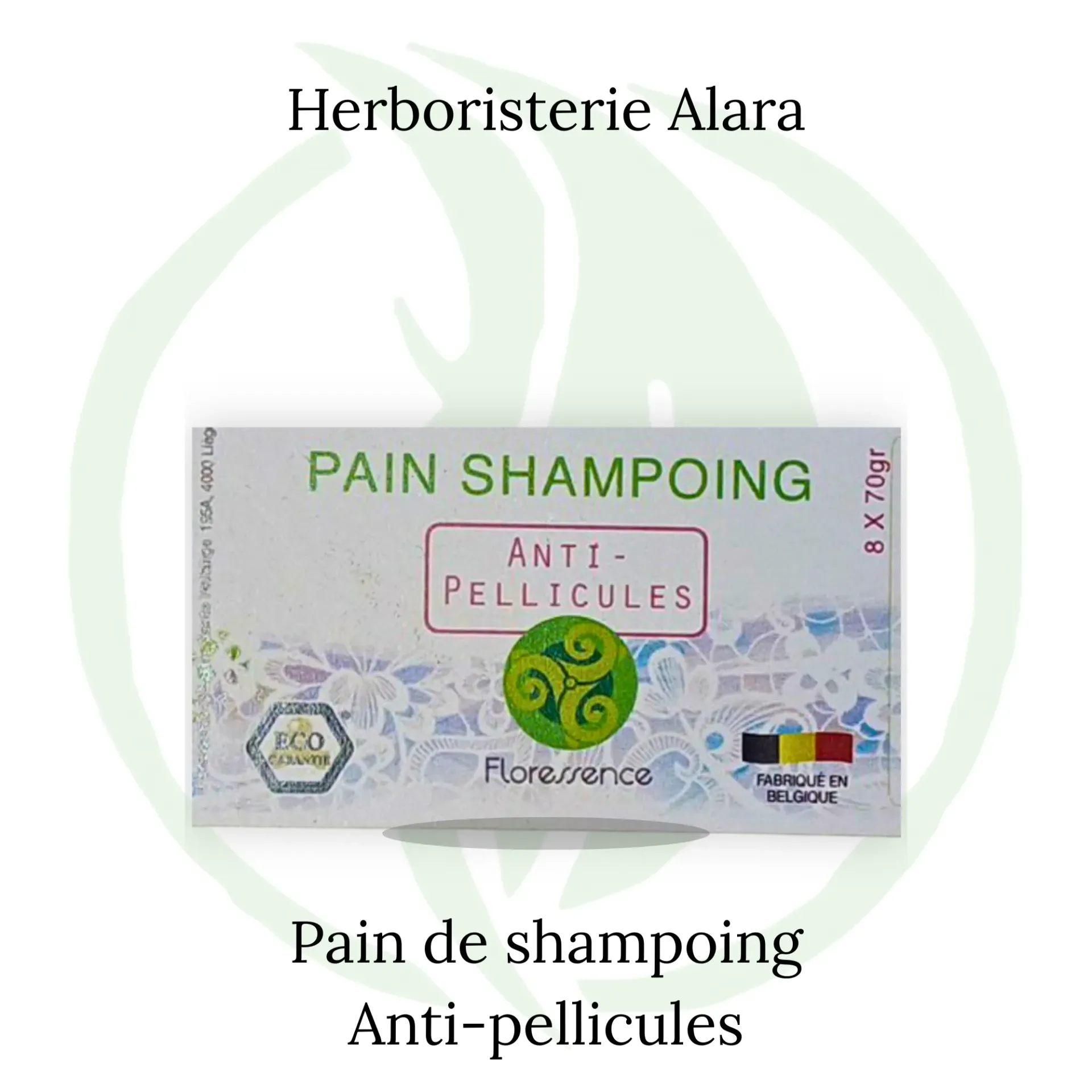 Pain shampoing anti-pellicules Floressence – shampoing solide naturel – ±65 g