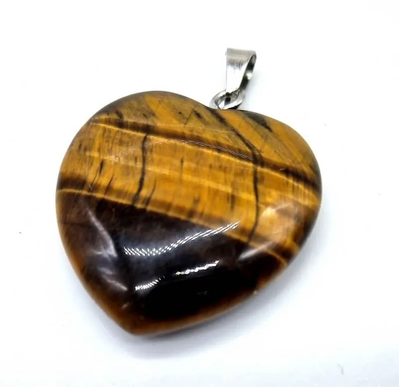 Oeil de tigre – Pendentif pierre naturelle – Forme coeur