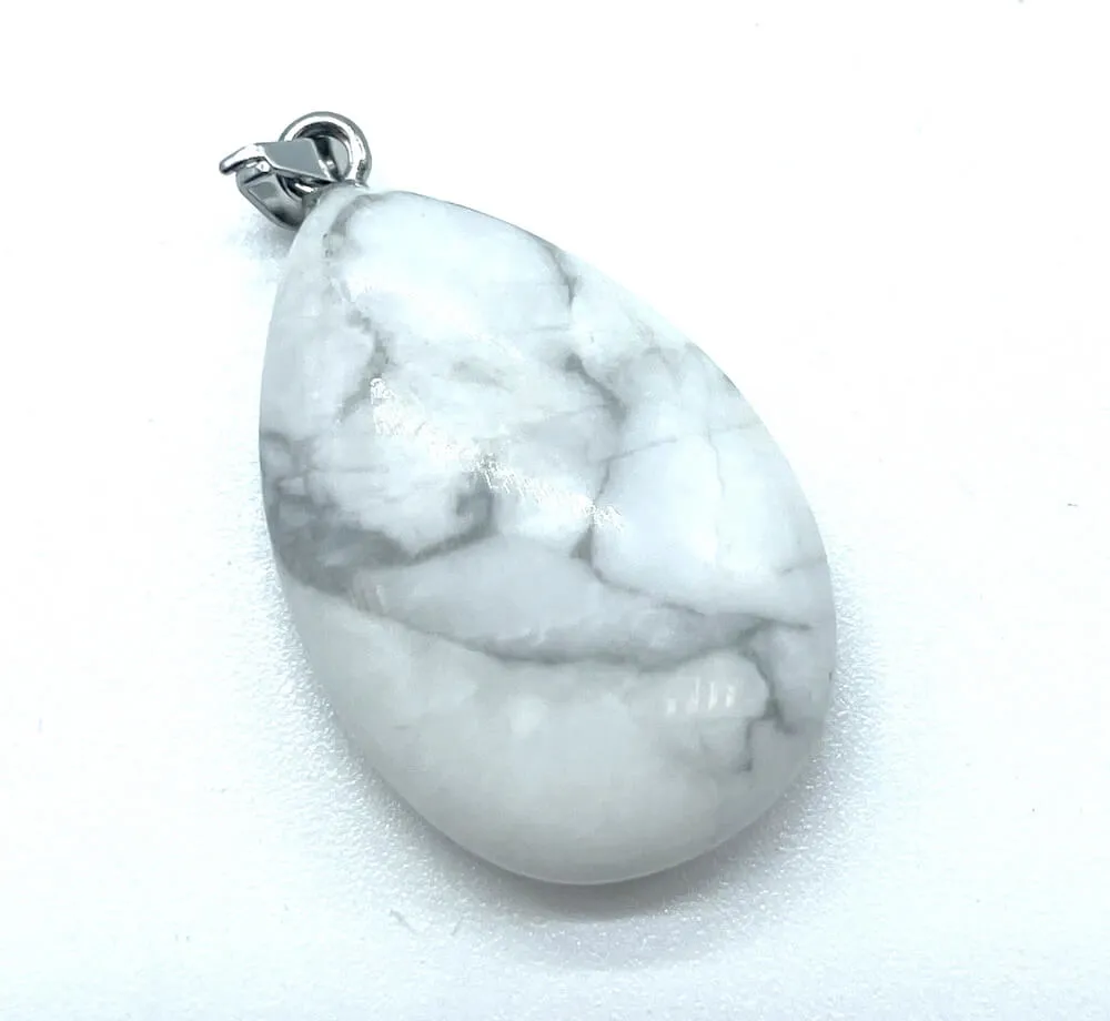 Howlite – Pendentif pierre naturelle – Forme goutte