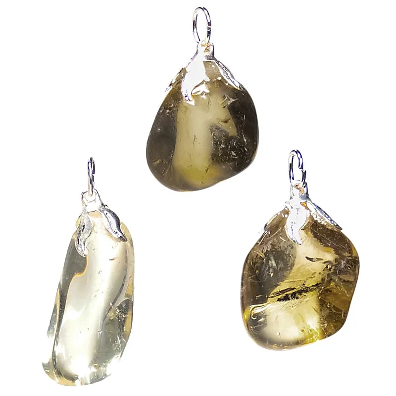 Pendentif pierre citrine naturelle