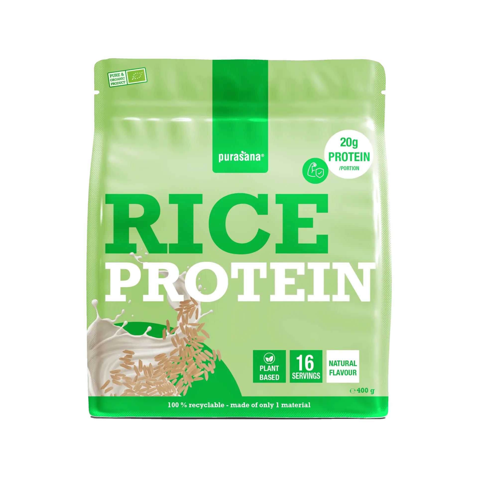 Protéines végétales de riz – poudre naturelle 400 g
