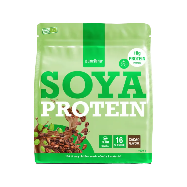 Protéines végétales de soja cacao – poudre naturelle 400 g