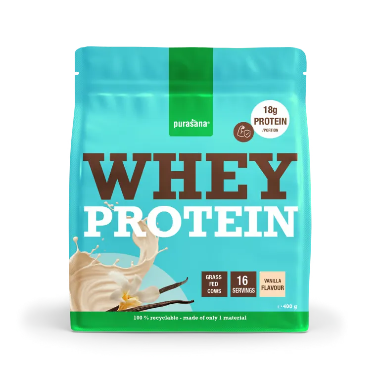 Whey protéine vanille Purasana – poudre protéinée – 400 g