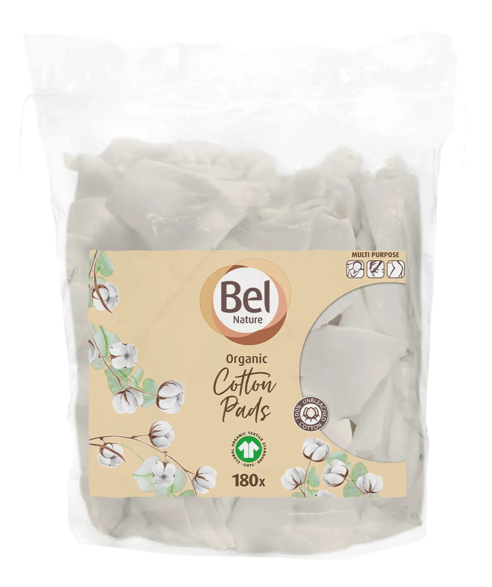 Rectangles de Coton Multi-Usages Bel Nature® – 180 pièces