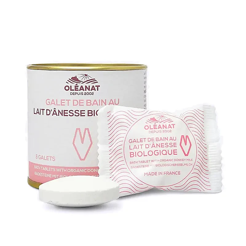 Oléanat comprimés de bain au lait d'ânesse canettes de 5