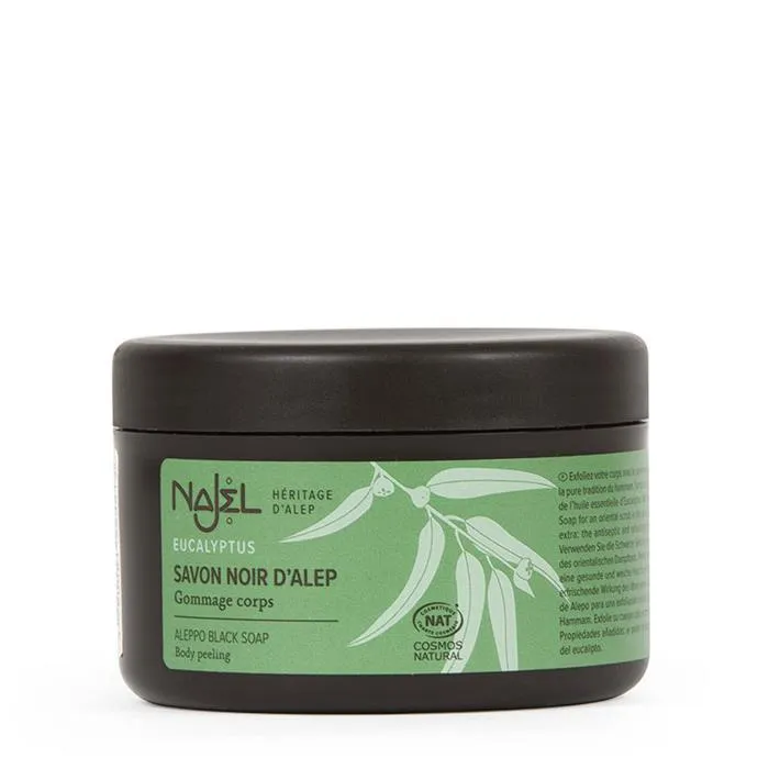 Savon Noir d’Alep Eucalyptus NAJEL – Gommage Corps – 180 g