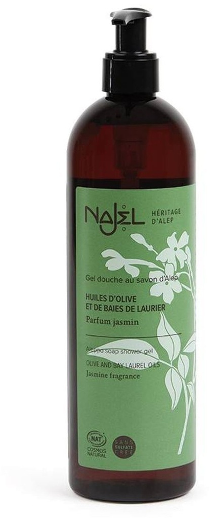 Gel Douche Alep Jasmin NAJEL – 500 ml – Soin Douceur Corps & Visage