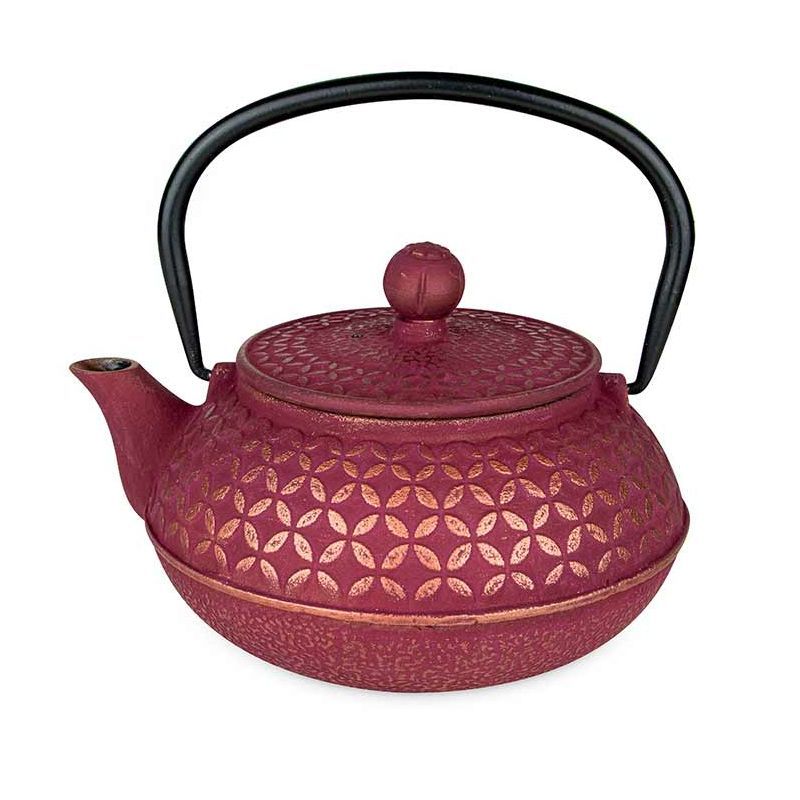 Théière en Fonte Tsubaki Rose & Doré Aromandise – Théière japonaise 0,6 L