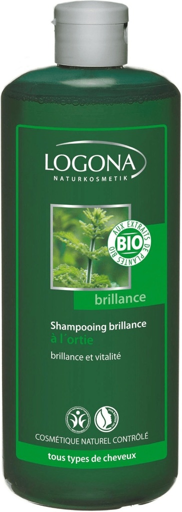 Logona Shampooing-Soin Brillance Ortie Bio – 500 ml