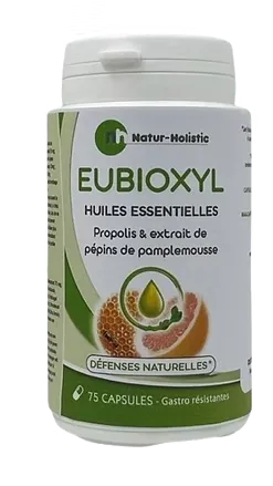 Eubioxyl – Complément alimentaire aux huiles essentielles, propolis et extrait de pépins de pamplemousse – 75 capsules