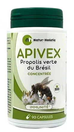 Apivex® – Propolis verte du Brésil Bio – 90 gélules végétales