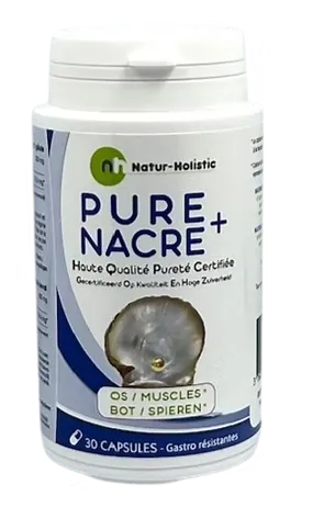 Pure Nacre® – Poudre de nacre d'huître perlière 800 mg – 30 gélules gastro-résistantes