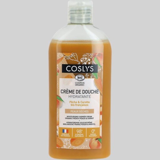 Crème de douche hydratante pêche & carotte bio 250 ml