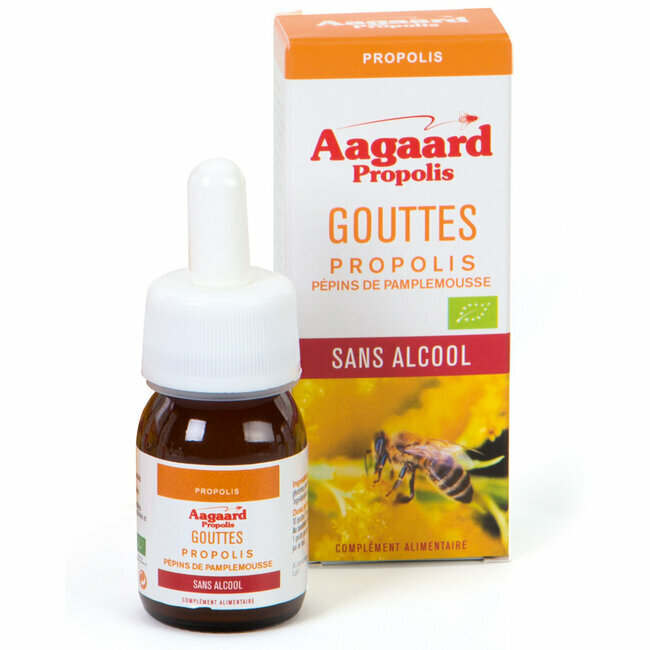 Gouttes à la propolis et aux pépins de pamplemousse sans alcool - 30 ml Liquidation