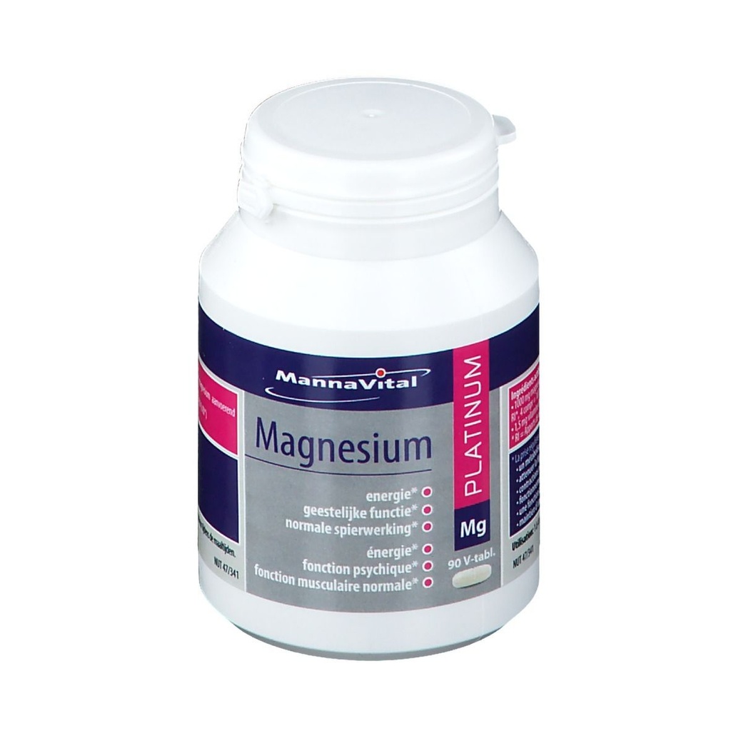 Magnésium Platinum 90 comprimés – Magnésium bisglycinate avec vitamine B6