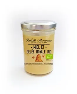Miel liquide bio & Gelée Royale bio 250 g – Préparation au miel Perronneau