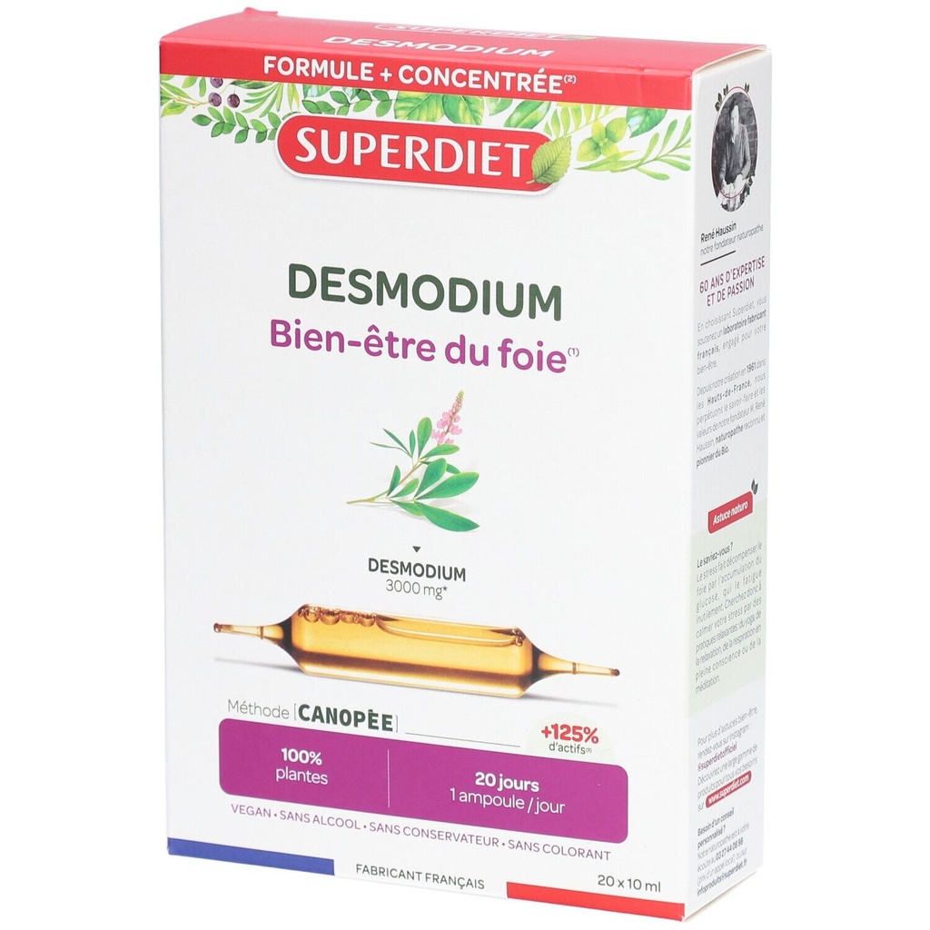 Superdiet Desmodium Bio 20 ampoules – Extrait de Desmodium bio