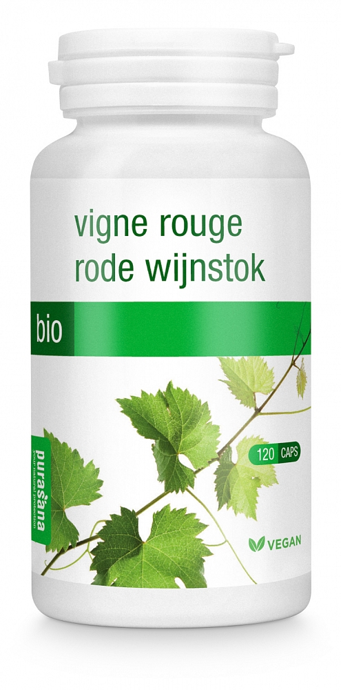 Vigne Rouge Bio Purasana – 120 gélules végétales – Confort circulatoire