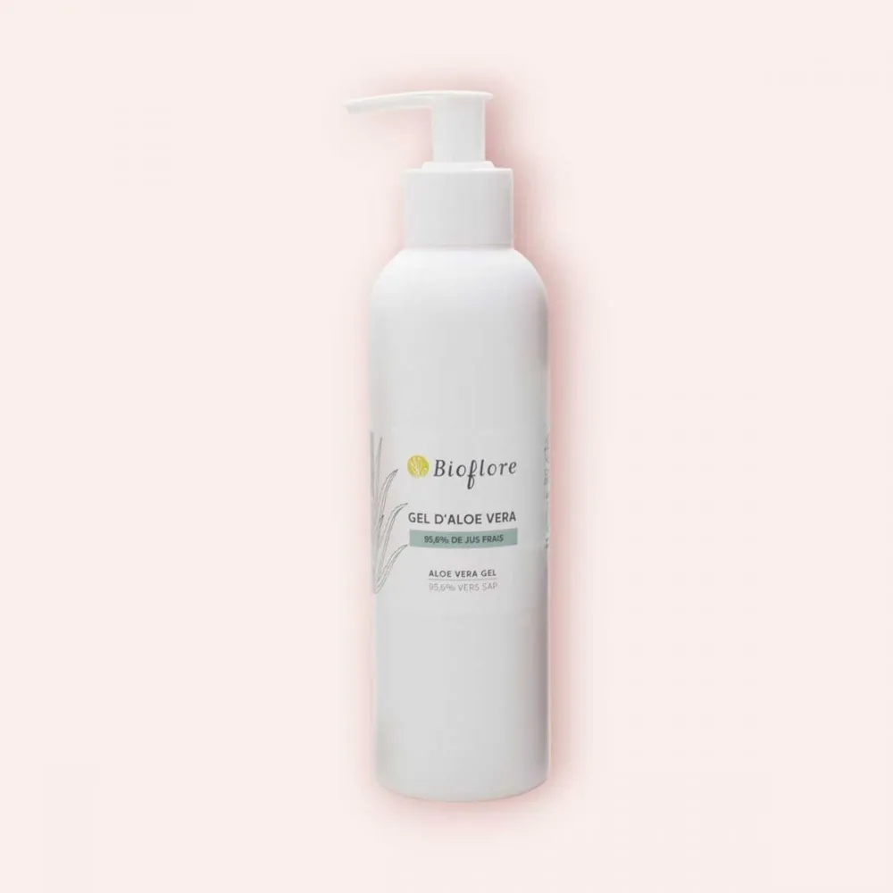 Gel d’Aloe Vera Bio Bioflore – Hydratant visage, corps & cheveux – 250 ml avec pompe